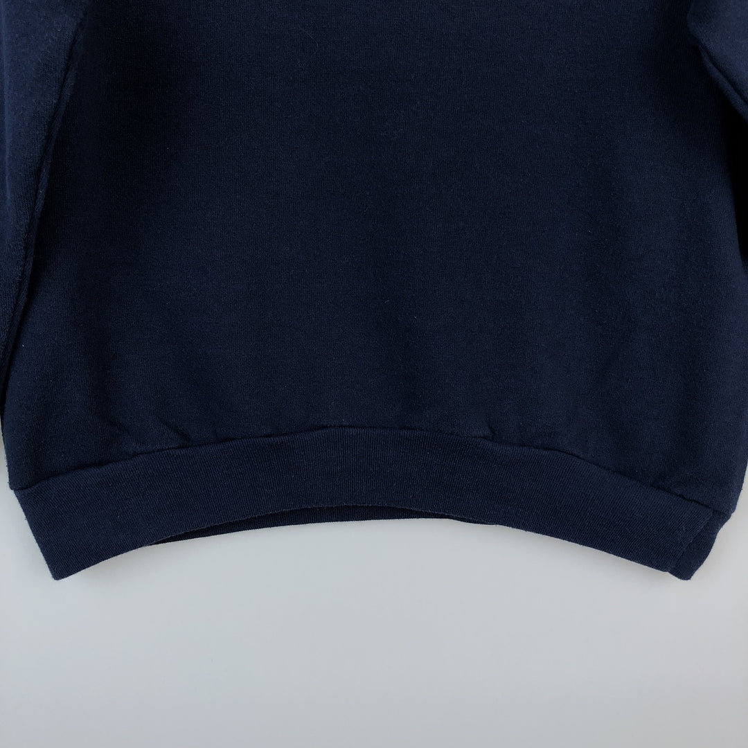 80s-90'S LOGO 7 INC University of Michigan College Character Sweatshirt, Made in USA, Men's Size M (approx.), Vintage cotton navy blue type Vintage Second Hand