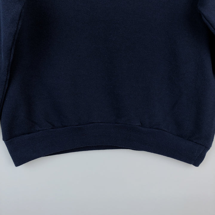 80s-90'S LOGO 7 INC University of Michigan College Character Sweatshirt, Made in USA, Men's Size M (approx.), Vintage cotton navy blue type Vintage Second Hand
