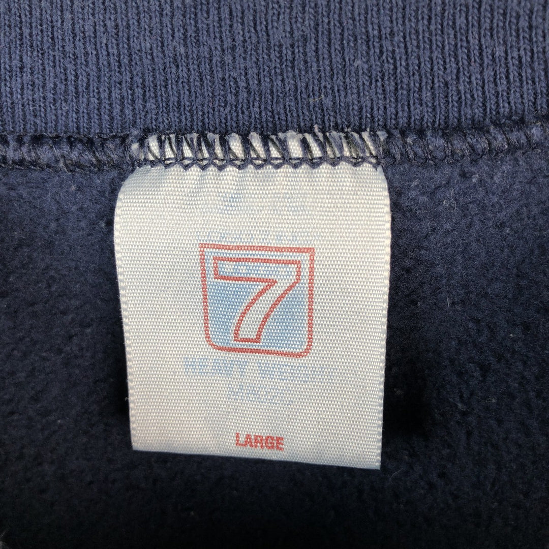 80s-90'S LOGO 7 INC NOTRE DAME University of Notre Dame College Sweatshirt, Men's Size L (approx.), Vintage unclear navy blue type Vintage Second Hand