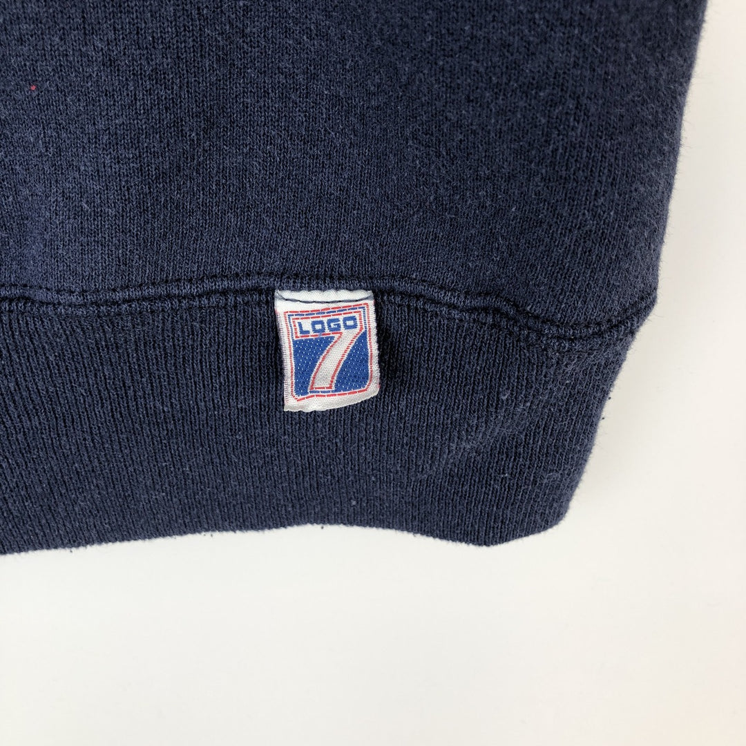 80s-90'S LOGO 7 INC NOTRE DAME University of Notre Dame College Sweatshirt, Men's Size L (approx.), Vintage unclear navy blue type Vintage Second Hand