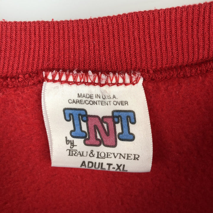 90'S TNT Ohio State University Triple Print College Sweatshirt, Made in USA, Men's XL (approx.) Vintage cotton red type Vintage Second Hand