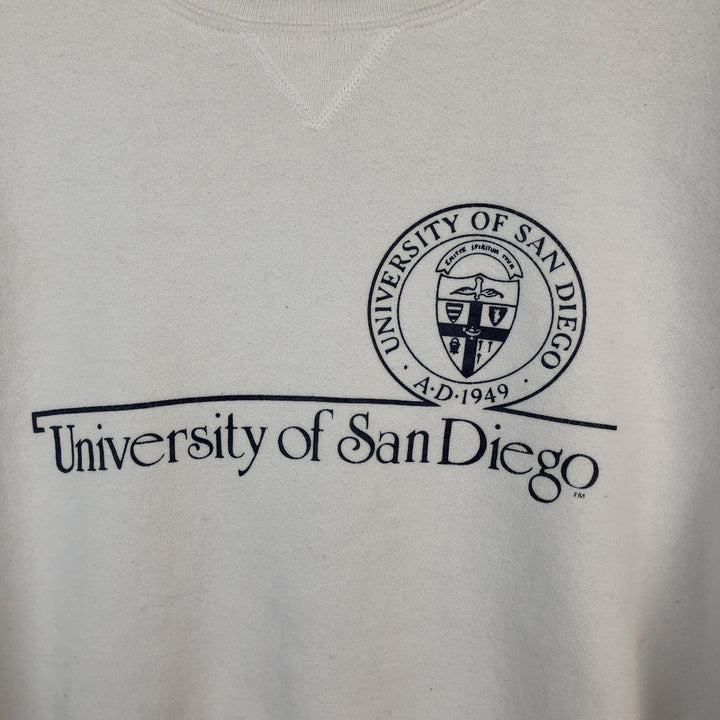 90'S Russell College Sweatshirt, Made in USA, Men's XL, Vintage cotton white type Vintage Second Hand