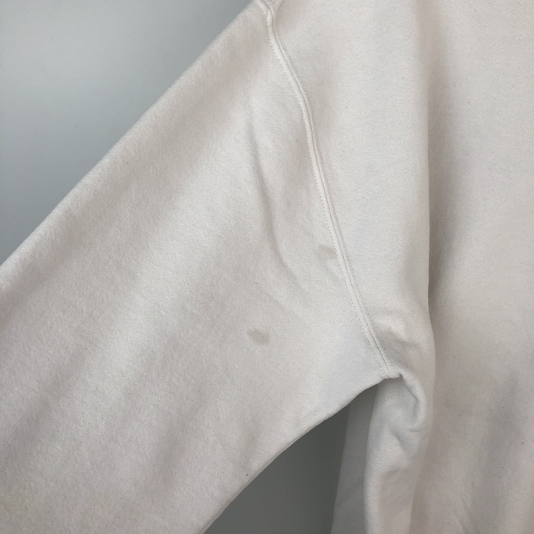 90'S Russell College Sweatshirt, Made in USA, Men's XL, Vintage cotton white type Vintage Second Hand