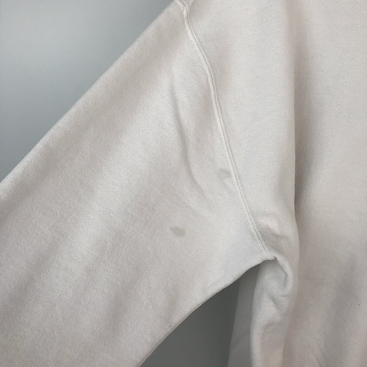 90'S Russell College Sweatshirt, Made in USA, Men's XL, Vintage cotton white type Vintage Second Hand