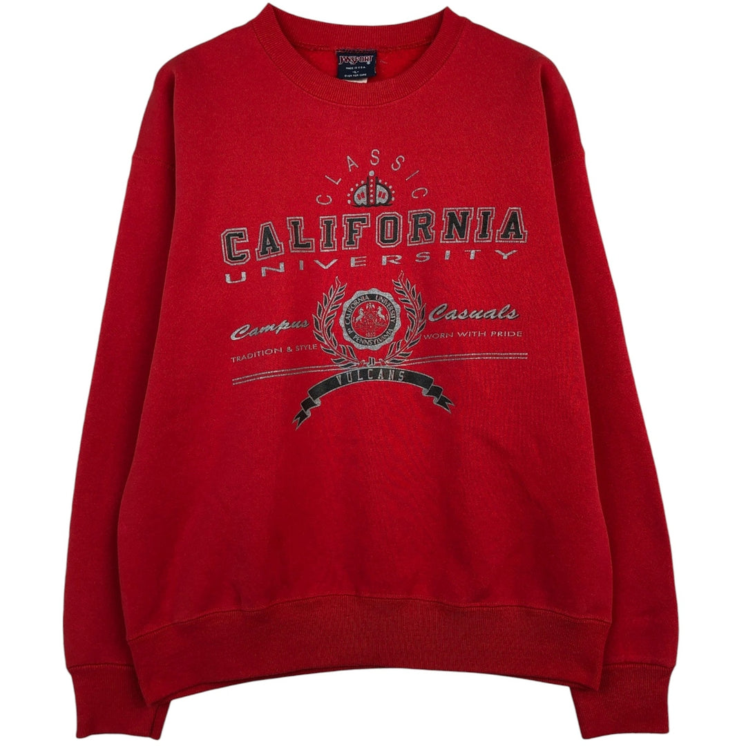 Vintage 90'S Jansport college sweatshirt, made in the USA, size L, men's polyester red type Vintage Second Hand