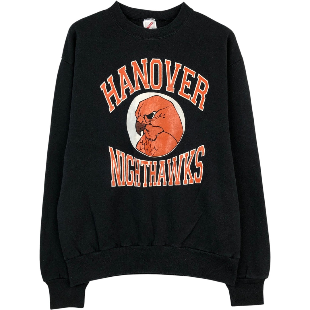 90'S Jerzees Triple Print College Sweatshirt, Made in USA, Men's Size M (Equivalent), Vintage cotton black type Vintage Second Hand
