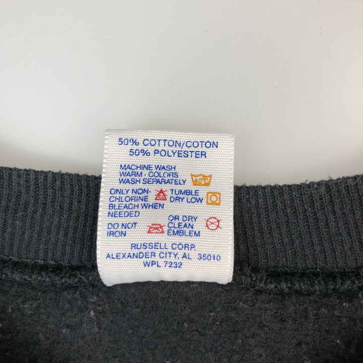 90'S Jerzees Triple Print College Sweatshirt, Made in USA, Men's Size M (Equivalent), Vintage cotton black type Vintage Second Hand