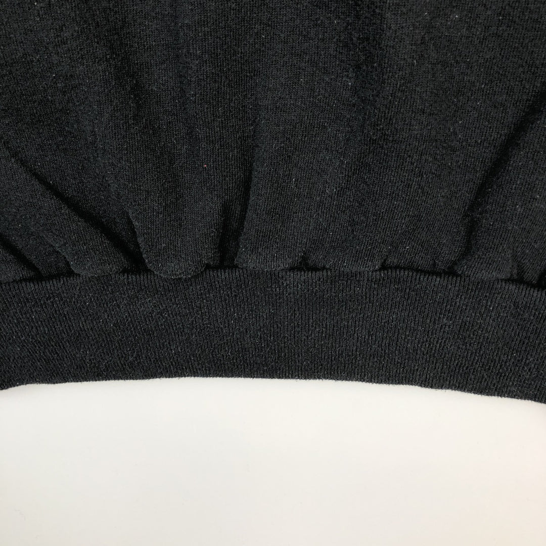 90'S Jerzees Triple Print College Sweatshirt, Made in USA, Men's Size M (Equivalent), Vintage cotton black type Vintage Second Hand