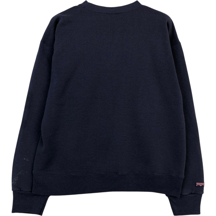 Vintage 90'S Jansport college sweatshirt, made in the USA, size L, men's cotton navy blue type Vintage Second Hand