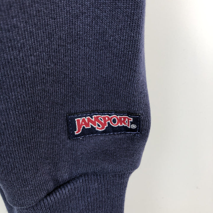 Vintage 90'S Jansport college sweatshirt, made in the USA, size L, men's cotton navy blue type Vintage Second Hand
