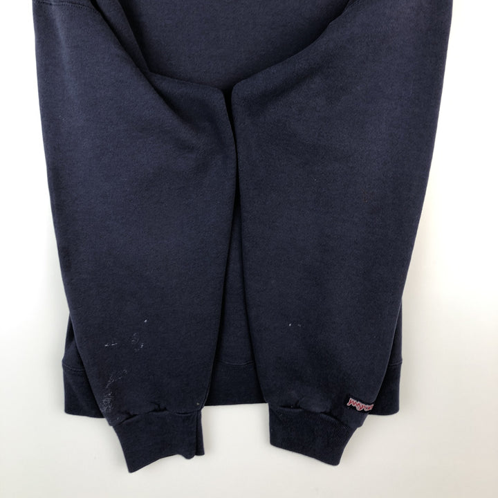 Vintage 90'S Jansport college sweatshirt, made in the USA, size L, men's cotton navy blue type Vintage Second Hand