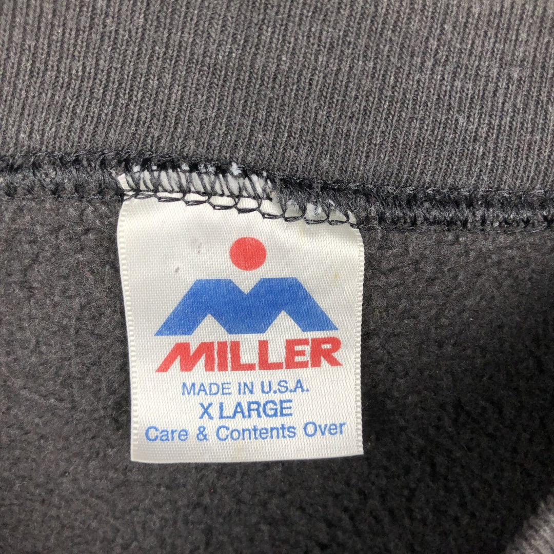 MILLER IOWA University of Iowa Triple Print College Sweatshirt, Made in USA, Men's XL (approx.) cotton black type Vintage Second Hand
