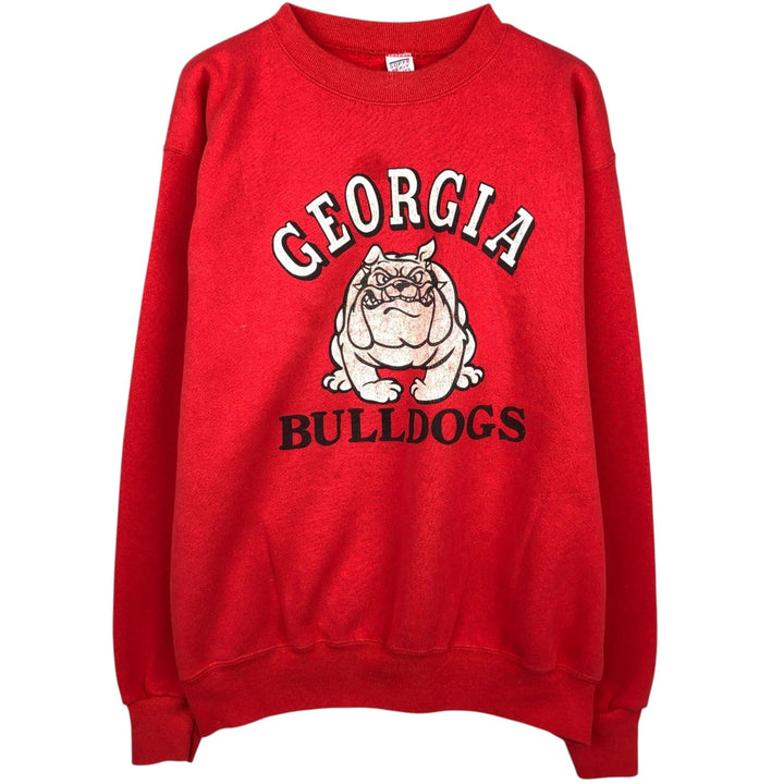 80'S Sophie Soffe Triple Print College Sweatshirt, Made in USA, Men's XL (approx.), Vintage cotton red type Vintage Second Hand