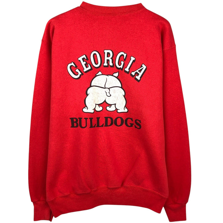 80'S Sophie Soffe Triple Print College Sweatshirt, Made in USA, Men's XL (approx.), Vintage cotton red type Vintage Second Hand