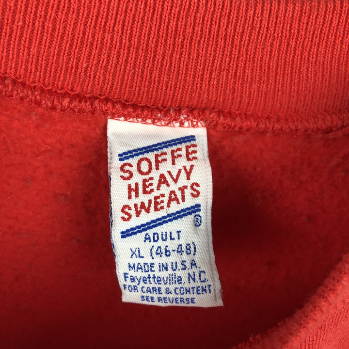 80'S Sophie Soffe Triple Print College Sweatshirt, Made in USA, Men's XL (approx.), Vintage cotton red type Vintage Second Hand