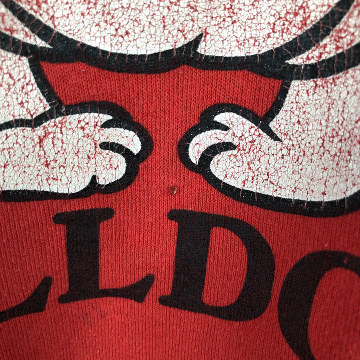 80'S Sophie Soffe Triple Print College Sweatshirt, Made in USA, Men's XL (approx.), Vintage cotton red type Vintage Second Hand
