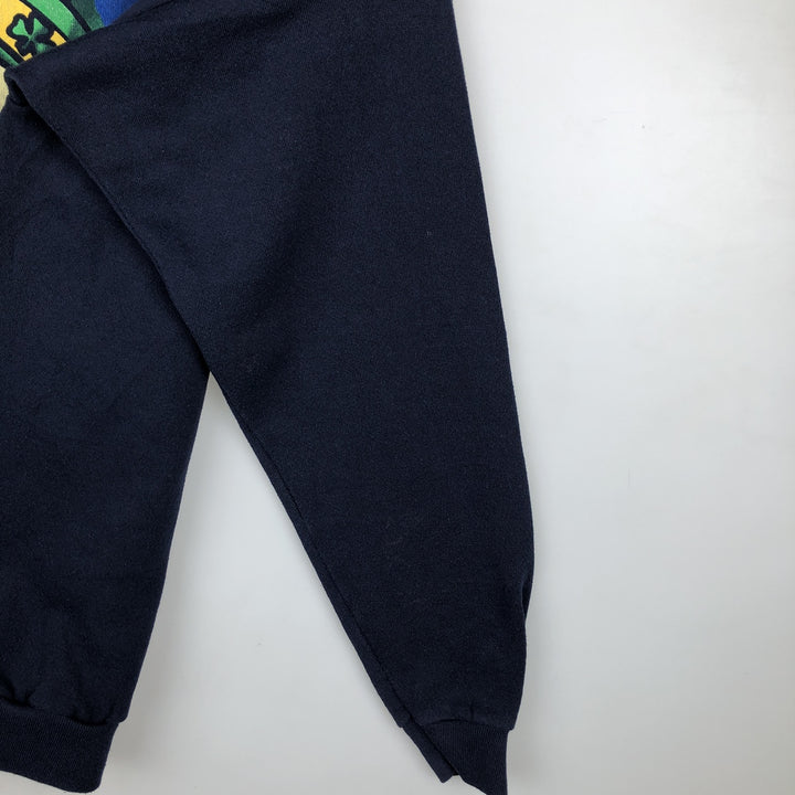 TRAU&LOEVNER TNT Notre Dame University Fighting Irish College Character Sweatshirt cotton navy blue type Vintage Second Hand
