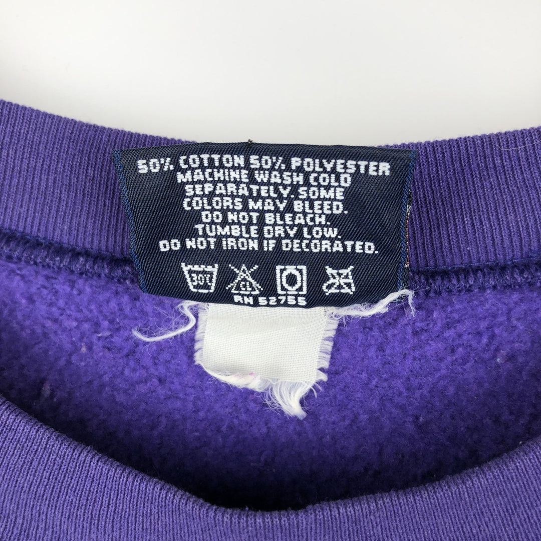 90'S Jansport Triple Print College Sweatshirt, Made in USA, Men's XL, Vintage cotton purple type Vintage Second Hand