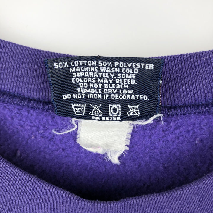 90'S Jansport Triple Print College Sweatshirt, Made in USA, Men's XL, Vintage cotton purple type Vintage Second Hand