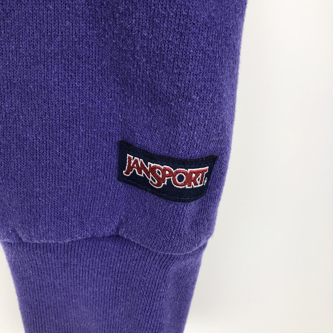 90'S Jansport Triple Print College Sweatshirt, Made in USA, Men's XL, Vintage cotton purple type Vintage Second Hand