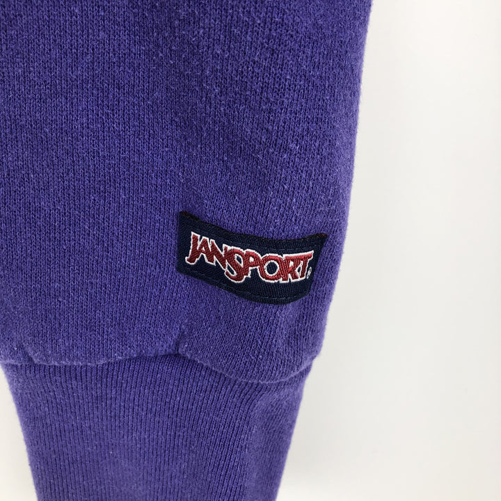 90'S Jansport Triple Print College Sweatshirt, Made in USA, Men's XL, Vintage cotton purple type Vintage Second Hand