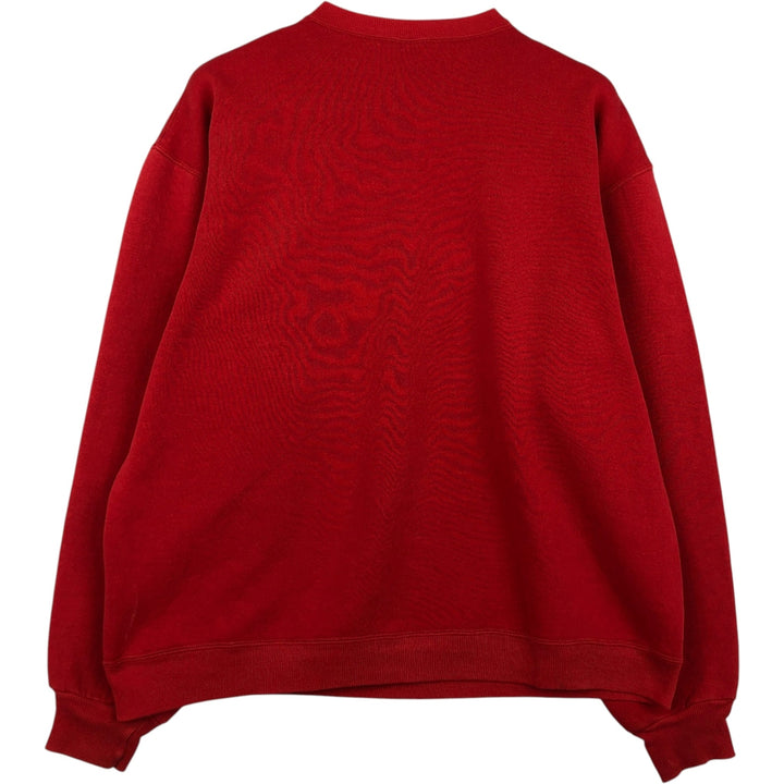 80s-90'S Russell College Sweatshirt, Made in USA, Men's XL, Vintage polyester red type Vintage Second Hand