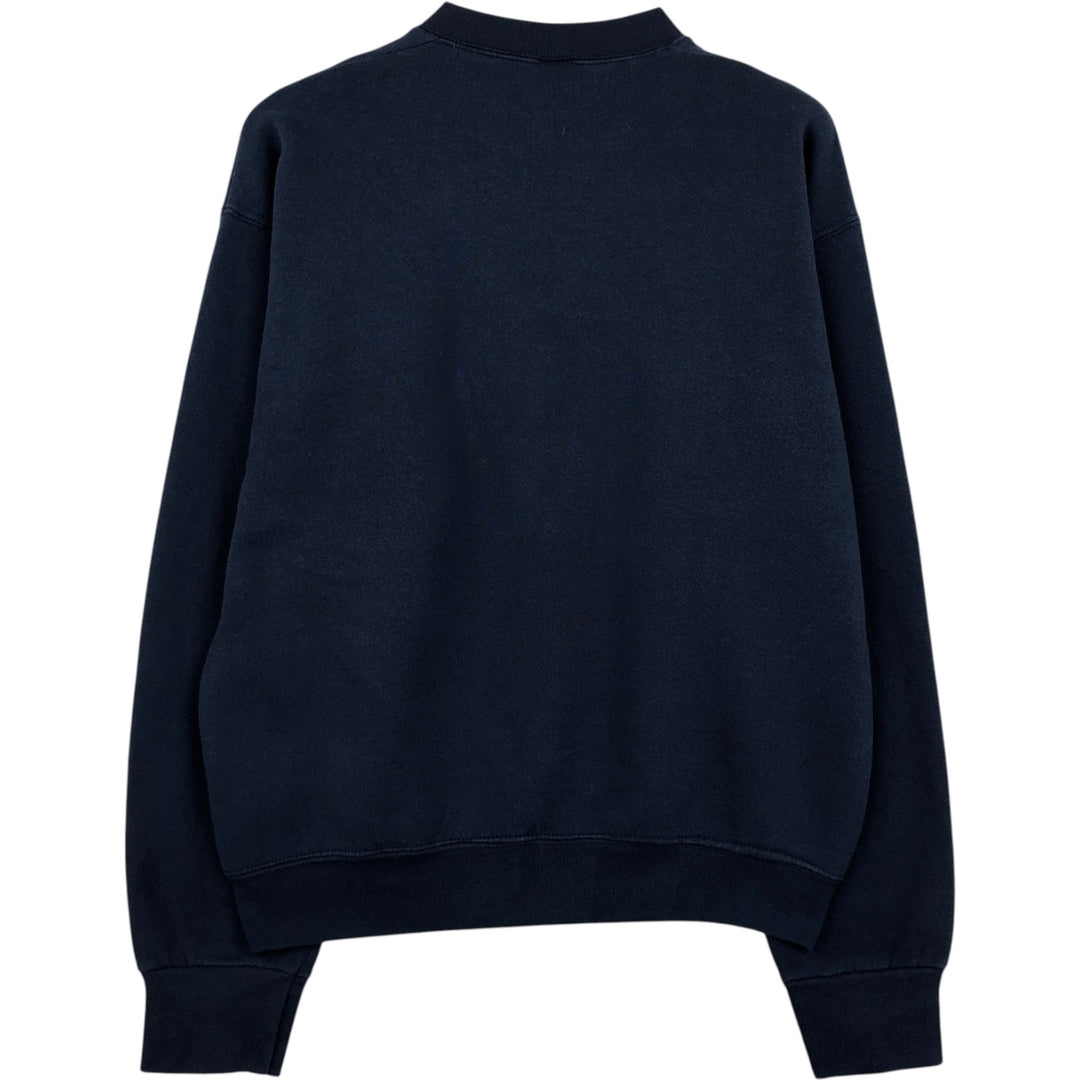 90'S Fruit of the Loom College Sweatshirt, Made in USA, Men's Size L, Vintage cotton navy blue type Vintage Second Hand