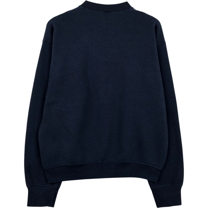 90'S Fruit of the Loom College Sweatshirt, Made in USA, Men's Size L, Vintage cotton navy blue type Vintage Second Hand