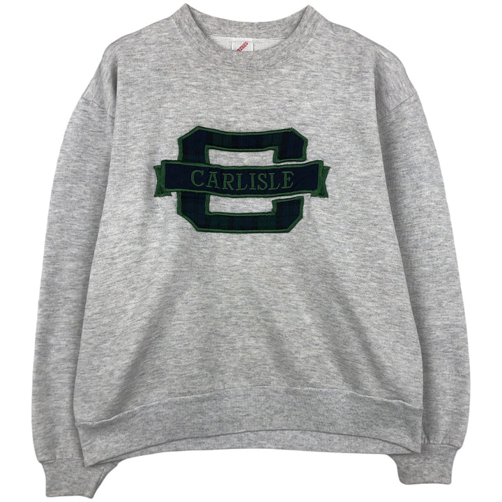 80s-90'S Jerzees College Sweatshirt, Made in USA, Men's Size M (approx.), Vintage cotton gray type Vintage Second Hand