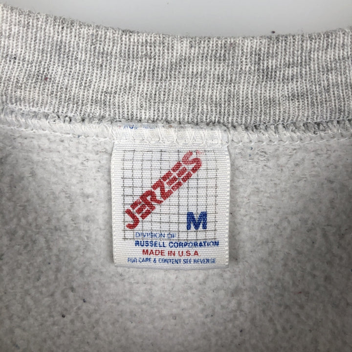 80s-90'S Jerzees College Sweatshirt, Made in USA, Men's Size M (approx.), Vintage cotton gray type Vintage Second Hand