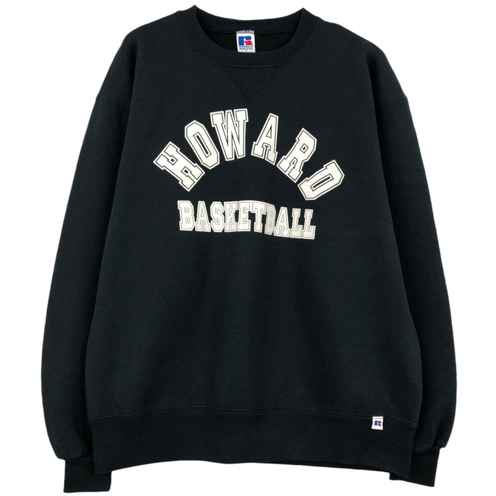 Vintage 80s-90'S Russell college sweatshirt, made in the USA, size L, men's cotton navy blue type Vintage Second Hand