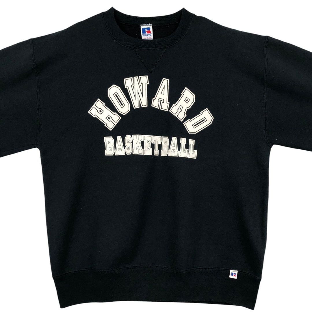 Vintage 80s-90'S Russell college sweatshirt, made in the USA, size L, men's cotton navy blue type Vintage Second Hand