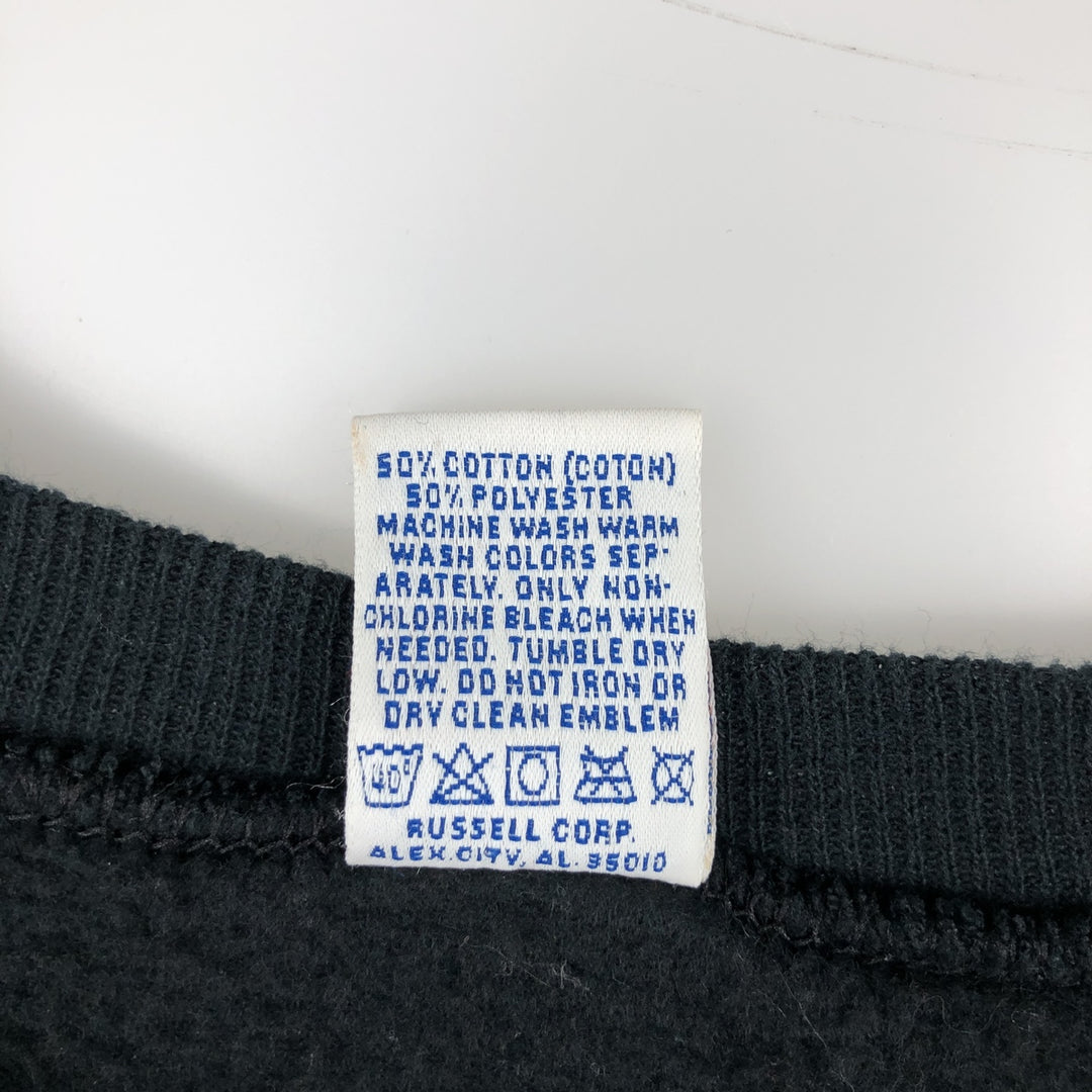 Vintage 80s-90'S Russell college sweatshirt, made in the USA, size L, men's cotton navy blue type Vintage Second Hand