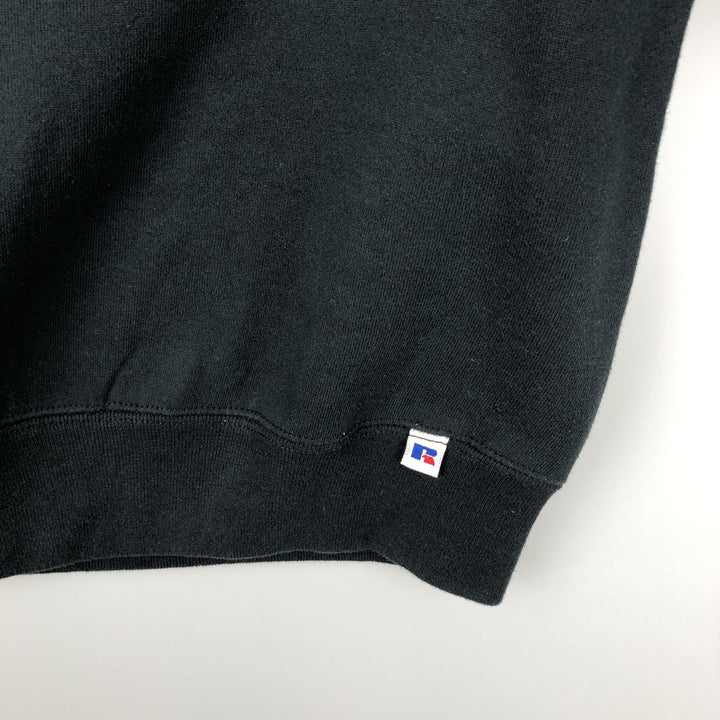 Vintage 80s-90'S Russell college sweatshirt, made in the USA, size L, men's cotton navy blue type Vintage Second Hand