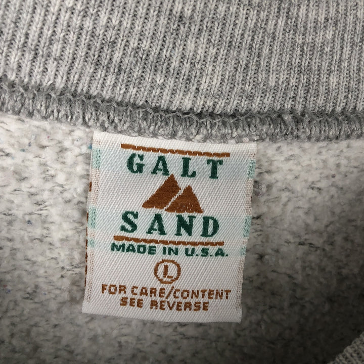 Vintage 90'S GALT SAND college sweatshirt, made in the USA, size L, men's cotton gray type Vintage Second Hand