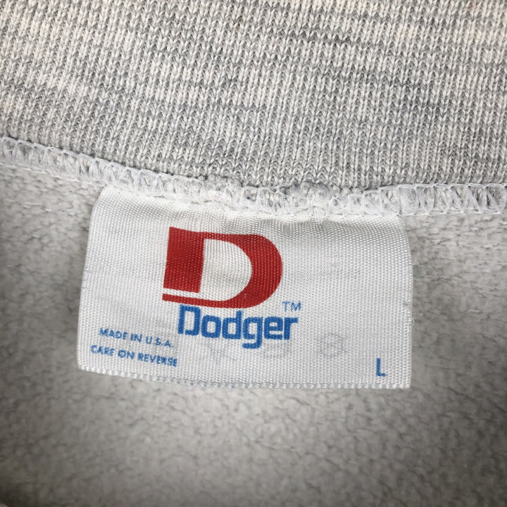 Vintage 90'S DODGER college sweatshirt, made in the USA, size L, men's cotton gray type Vintage Second Hand
