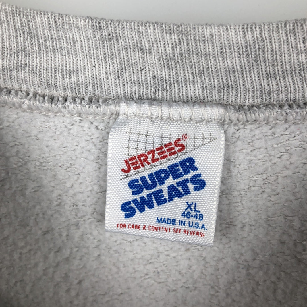Vintage 80s-90'S Jerzees Super Sweats college sweatshirt, made in the USA, men's size XL cotton white type Vintage Second Hand