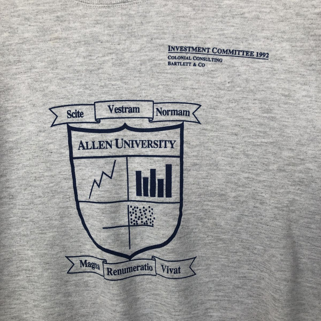 Vintage 80s-90'S Jerzees Super Sweats college sweatshirt, made in the USA, men's size XL cotton white type Vintage Second Hand