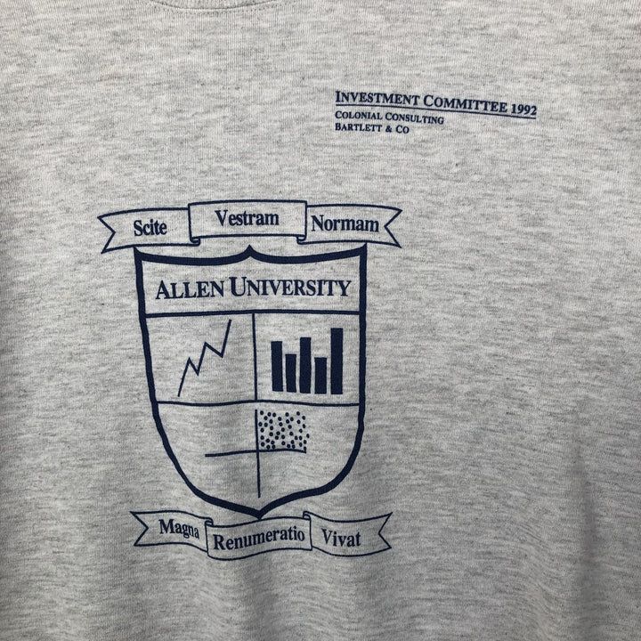 Vintage 80s-90'S Jerzees Super Sweats college sweatshirt, made in the USA, men's size XL cotton white type Vintage Second Hand