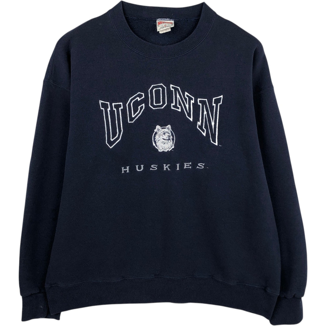 90'S Nutmeg NUTMEG College Sweatshirt, Made in USA, Men's Size XL, Vintage cotton navy blue type Vintage Second Hand