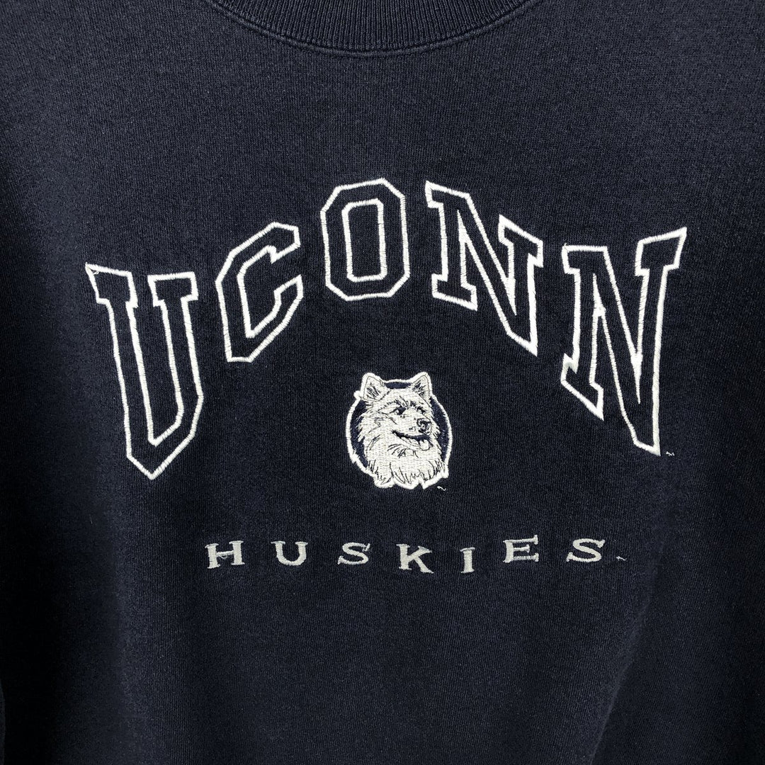 90'S Nutmeg NUTMEG College Sweatshirt, Made in USA, Men's Size XL, Vintage cotton navy blue type Vintage Second Hand