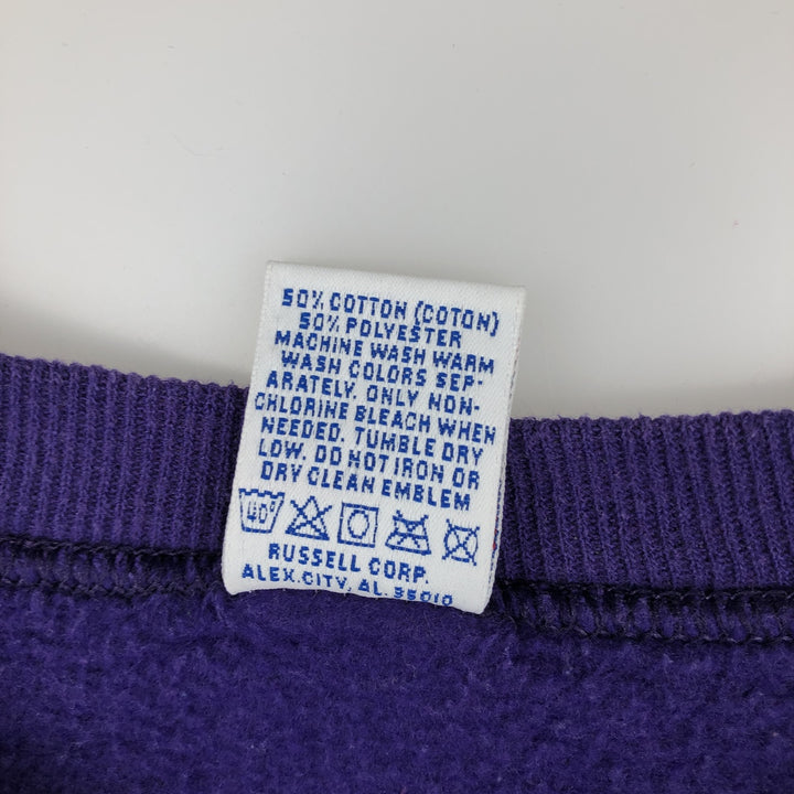 Vintage 90'S Russell ATHLETIC college sweatshirt, made in the USA, size XL, men's cotton purple type Vintage Second Hand