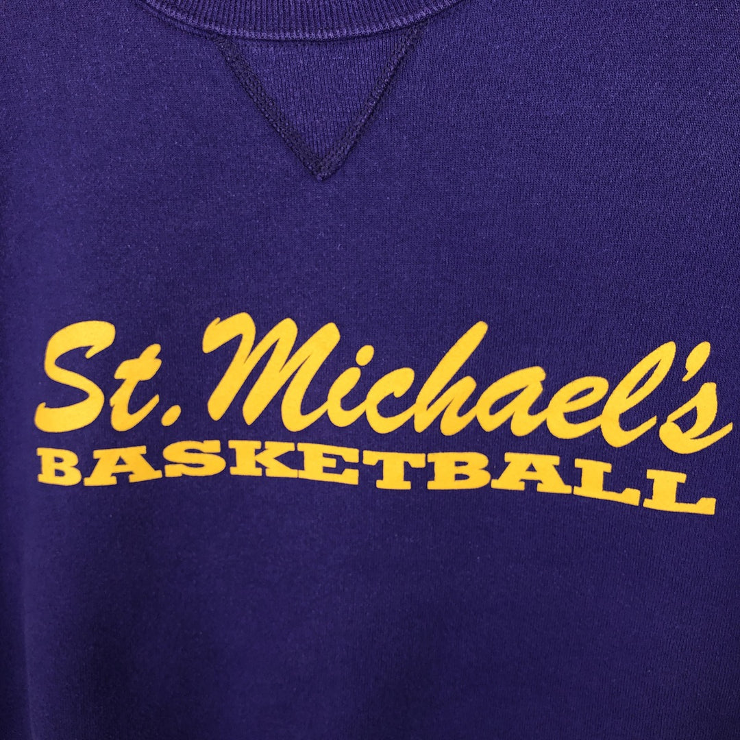 Vintage 90'S Russell ATHLETIC college sweatshirt, made in the USA, size XL, men's cotton purple type Vintage Second Hand