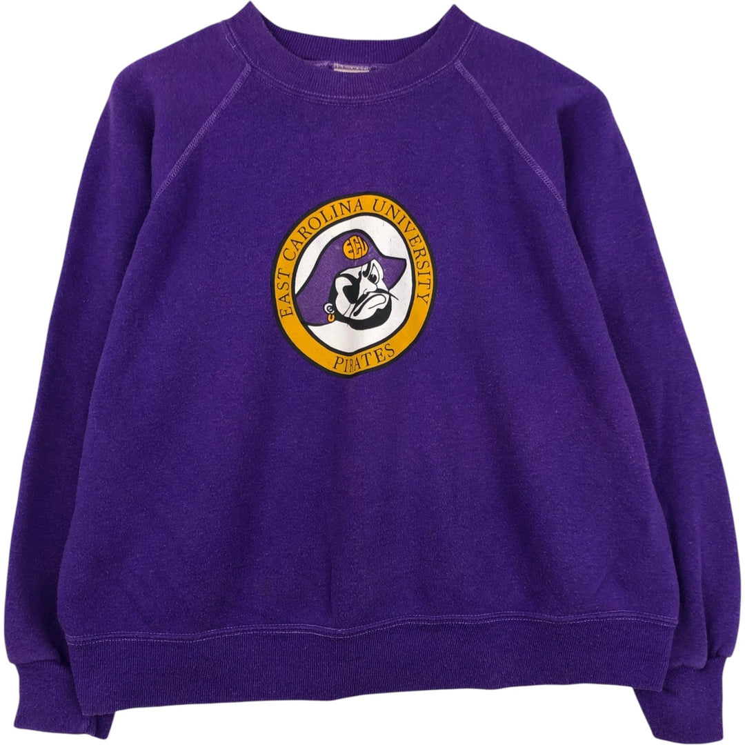 BASSETT WALKER College Sweatshirt, Made in USA, Men's XL equivalent. cotton purple type Vintage Second Hand