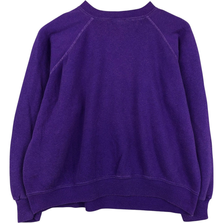 BASSETT WALKER College Sweatshirt, Made in USA, Men's XL equivalent. cotton purple type Vintage Second Hand