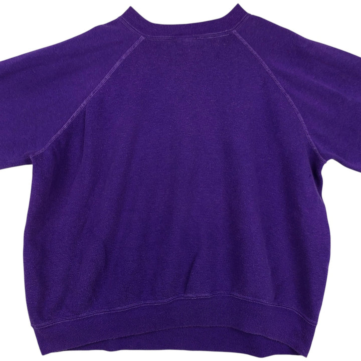 BASSETT WALKER College Sweatshirt, Made in USA, Men's XL equivalent. cotton purple type Vintage Second Hand