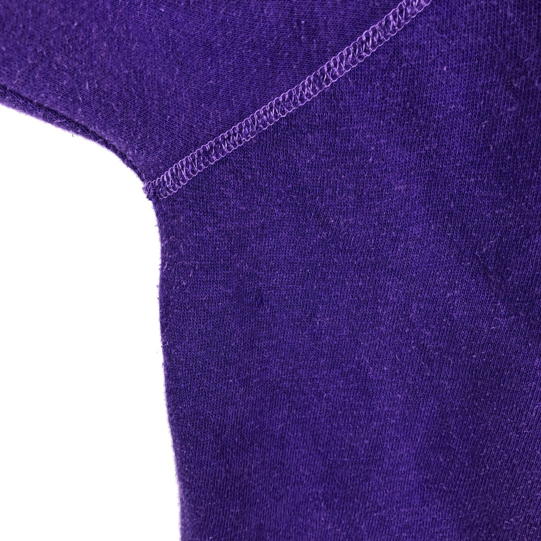 BASSETT WALKER College Sweatshirt, Made in USA, Men's XL equivalent. cotton purple type Vintage Second Hand