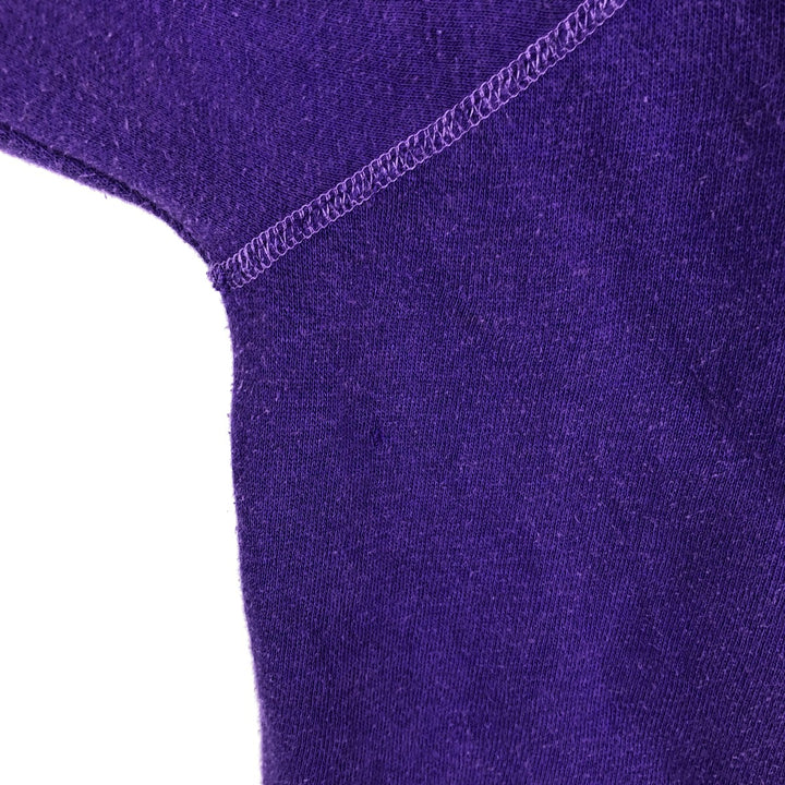 BASSETT WALKER College Sweatshirt, Made in USA, Men's XL equivalent. cotton purple type Vintage Second Hand