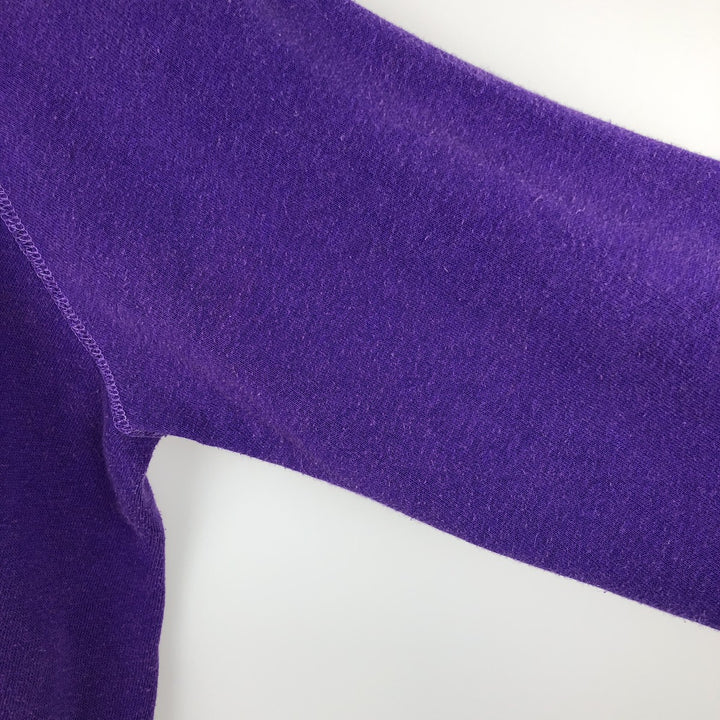 BASSETT WALKER College Sweatshirt, Made in USA, Men's XL equivalent. cotton purple type Vintage Second Hand