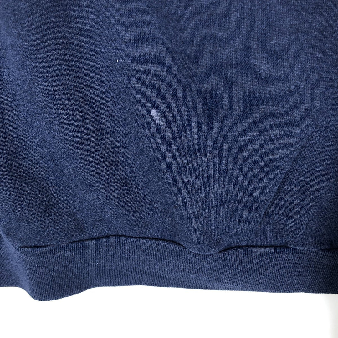 80'S LOGO 7 INC NOTRE DAME University of Notre Dame College Sweatshirt, Made in USA, Men's XL equivalent, Vintage cotton navy blue type Vintage Second Hand